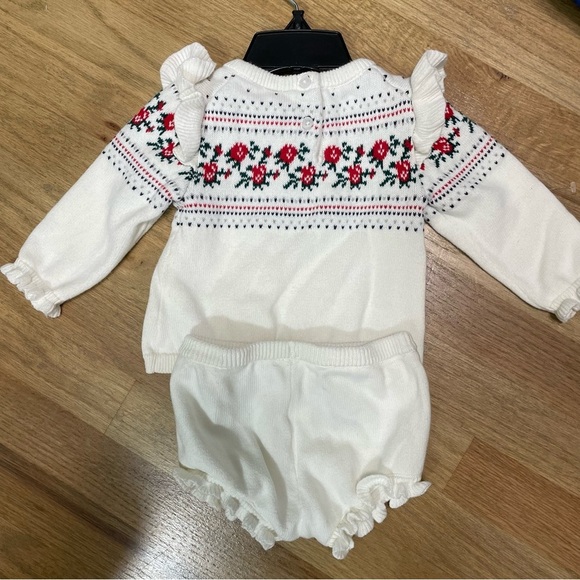 Janie and Jack Fair Isle Rose Matching Set - Picture 5 of 5